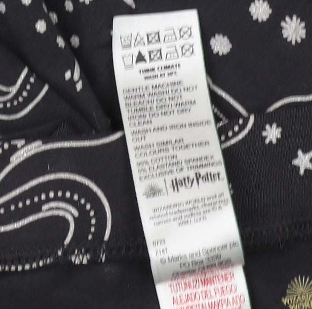 Marks and Spencer Girls Black Celestial Ankle Leggings 13-14