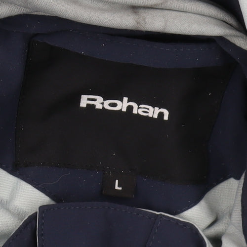 Rohan Men's Blue Waterproof Hooded Jacket L