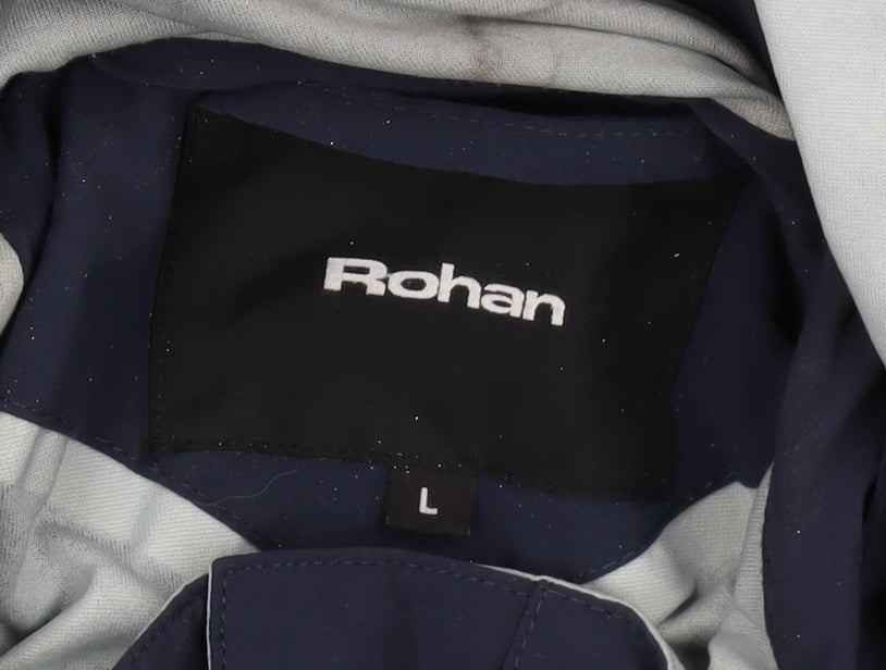 Rohan Men's Blue Waterproof Hooded Jacket L