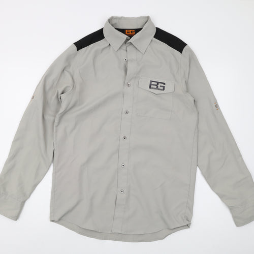 Craghoppers Men's Grey Button-Up Shirt S