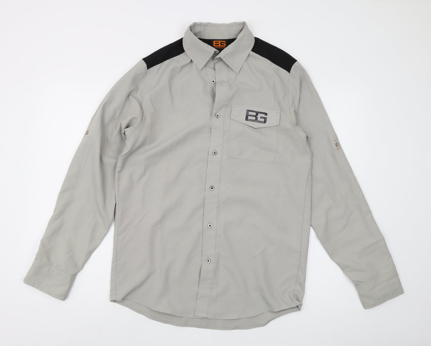 Craghoppers Men's Grey Button-Up Shirt S