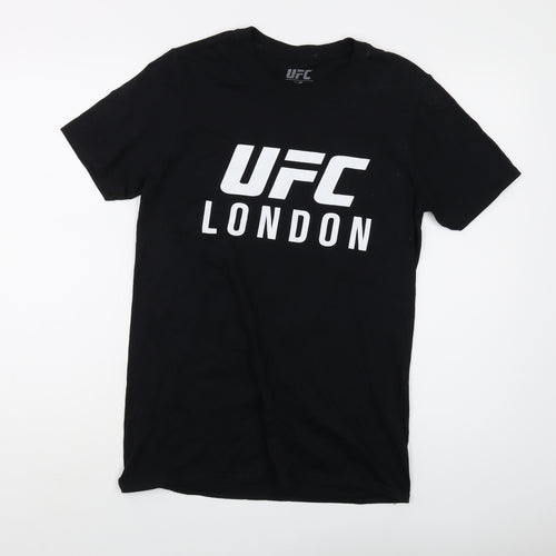 UFC Black Sports T-Shirt for Men, S, Graphic Print