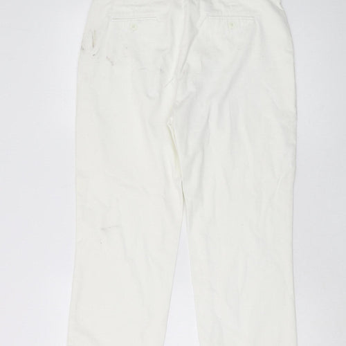 Boden Women's White Straight Trousers Size 12