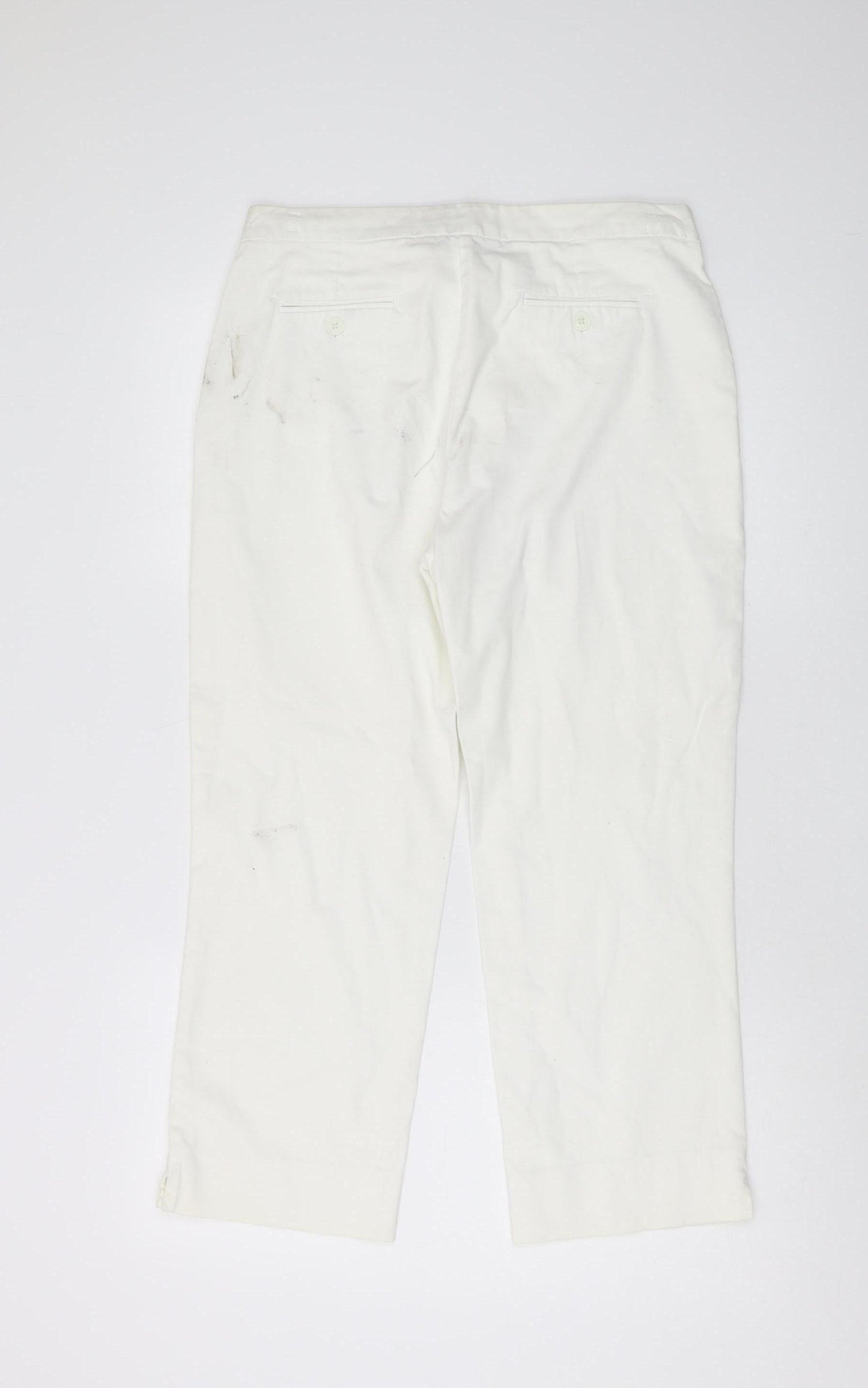 Boden Women's White Straight Trousers Size 12