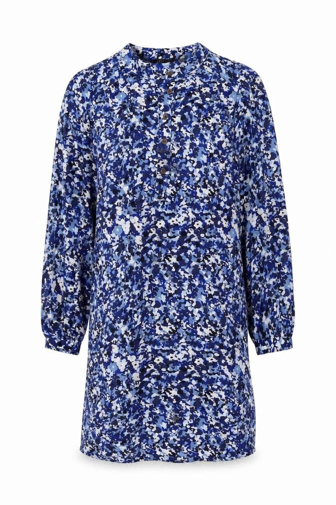 Marks and Spencer Women's Blue Camouflage Shirt Dress