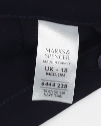 Marks and Spencer Women's Black Straight Trousers Size 18