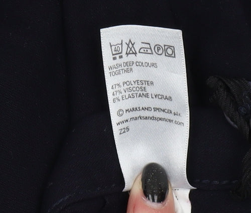 Marks and Spencer Women's Black Straight Trousers Size 18
