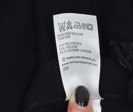 Marks and Spencer Women's Black Straight Trousers Size 18