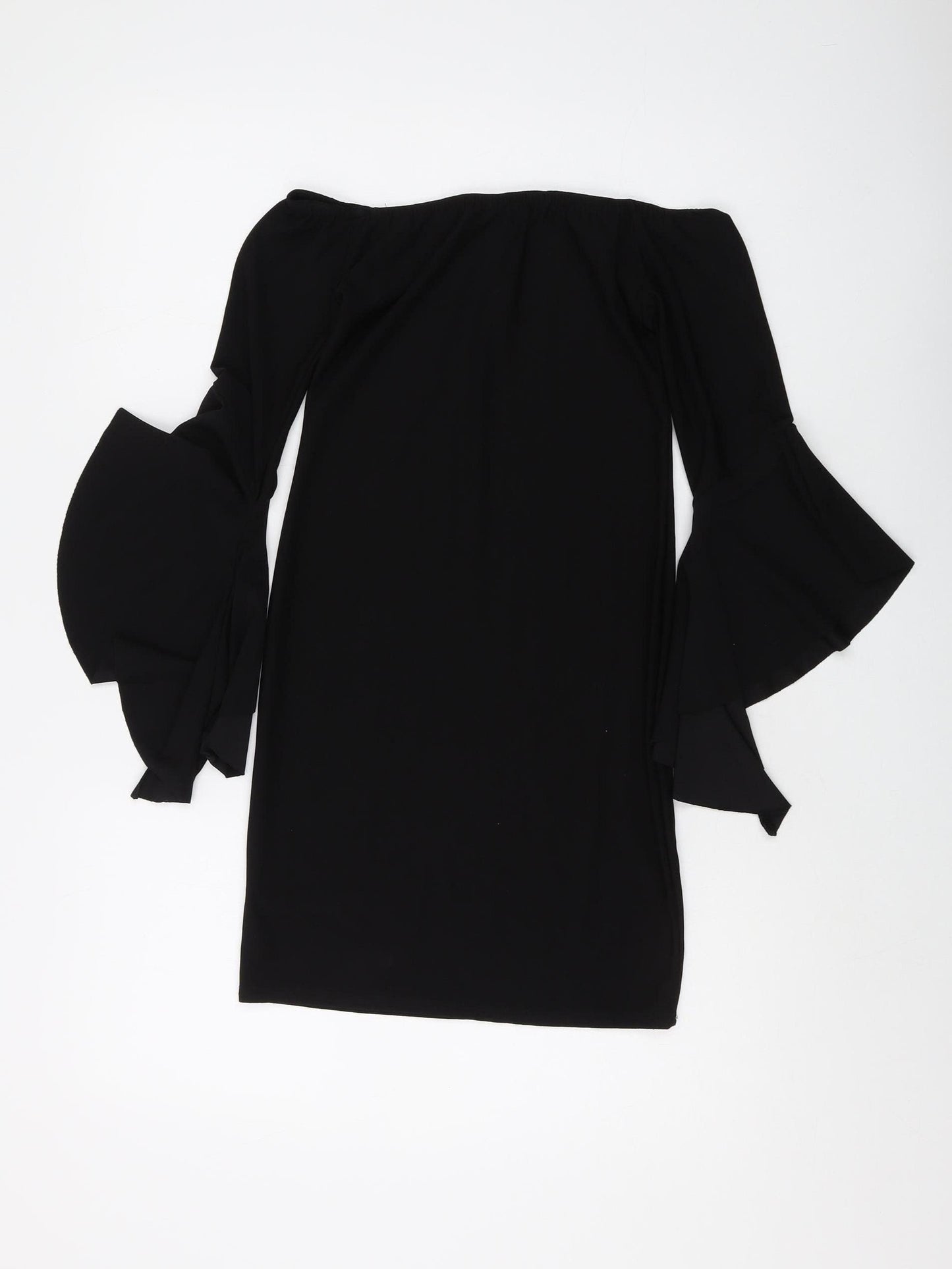 I Saw It First Women's Black Off-Shoulder Shift Dress Size 10