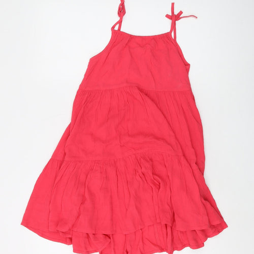 Next Girls Red Swing Dress, 8 Years, Sleeveless, Summer