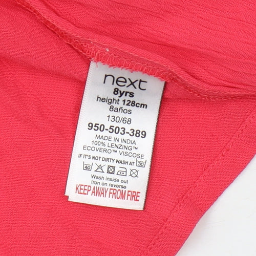 Next Girls Red Swing Dress, 8 Years, Sleeveless, Summer