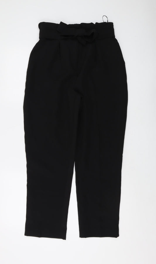 New Look Women's Black Paperbag Trousers Size 10