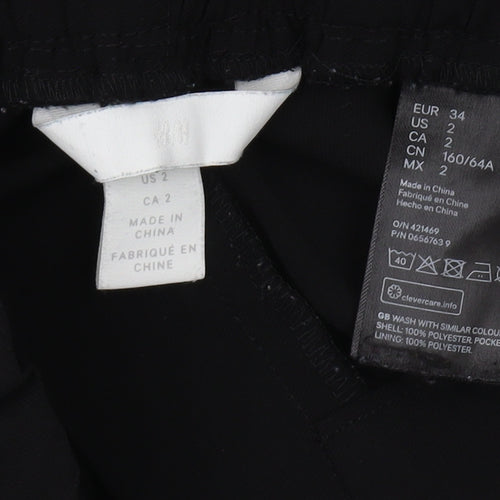 H&M Women's Black Mid-Rise Shorts, Size 6