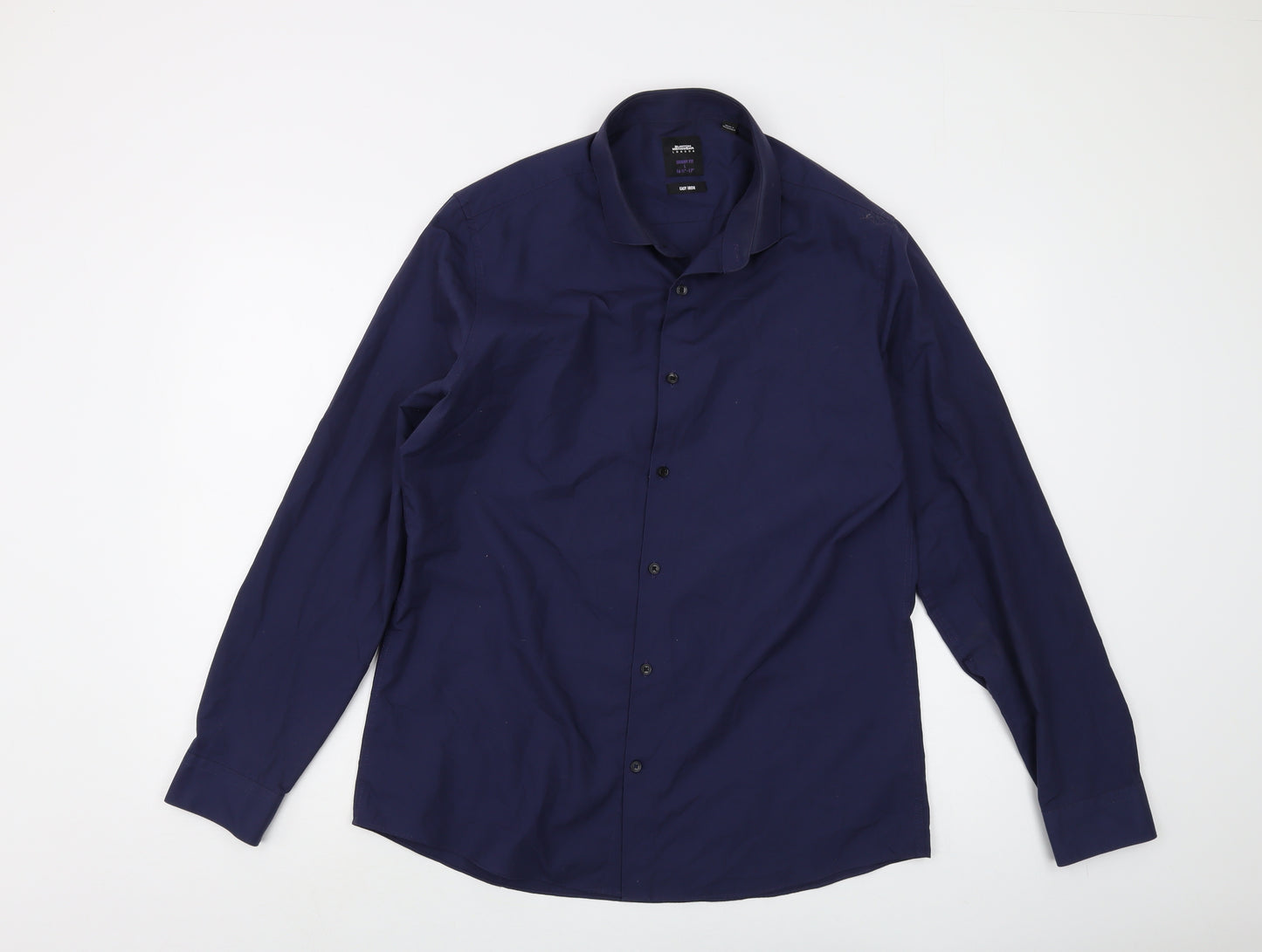 Burton Menswear London Men's Slim Fit Blue Shirt