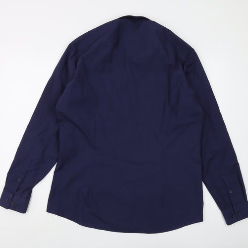 Burton Menswear London Men's Slim Fit Blue Shirt