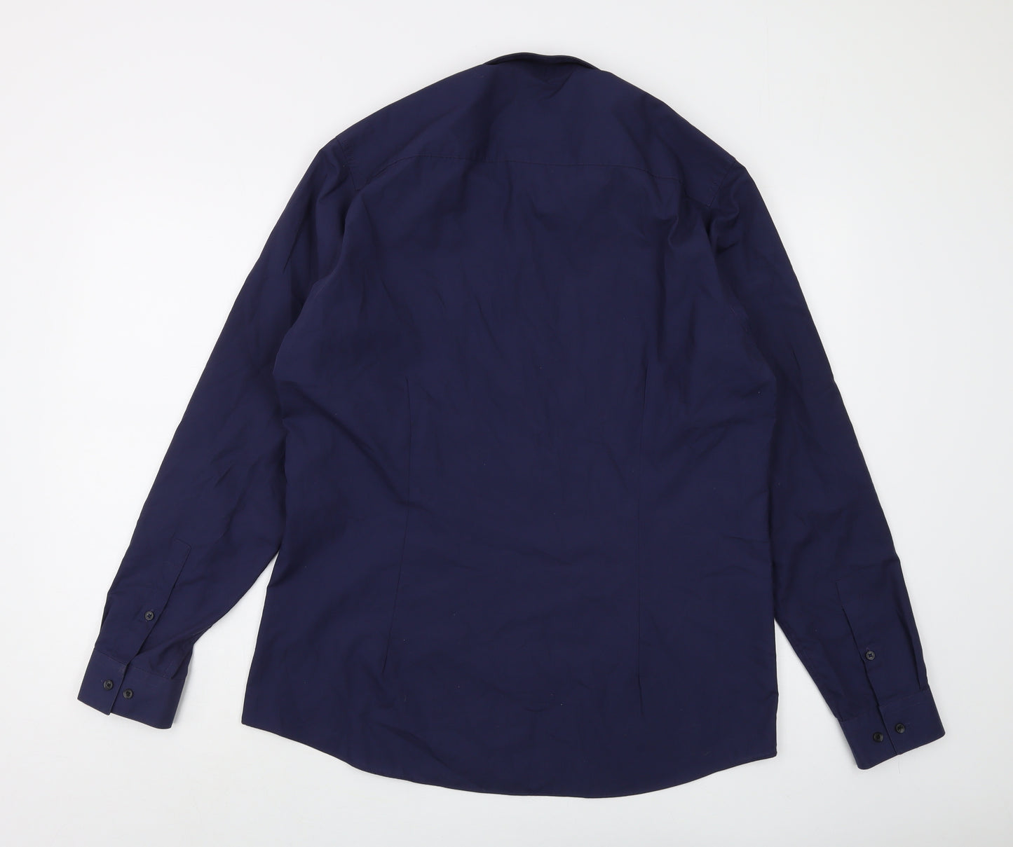 Burton Menswear London Men's Slim Fit Blue Shirt