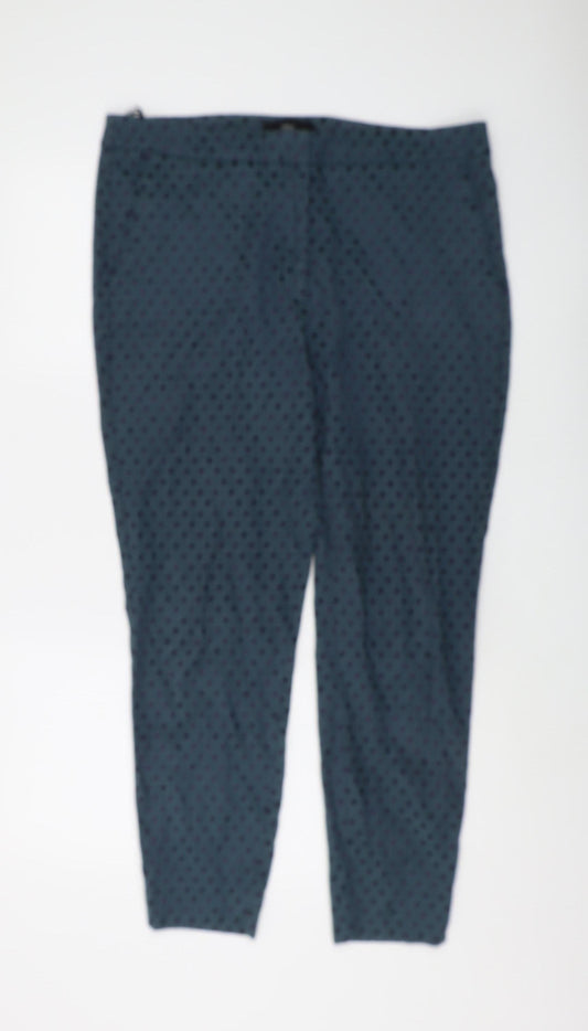 Next Women's Blue Argyle Dress Pants Size 10