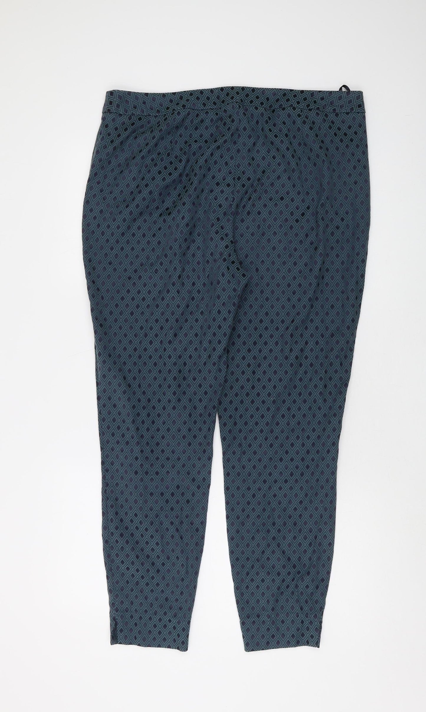 Next Women's Blue Argyle Dress Pants Size 10