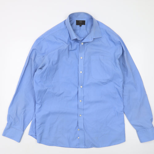 Marks and Spencer Men's Slim Blue Long Sleeve Shirt