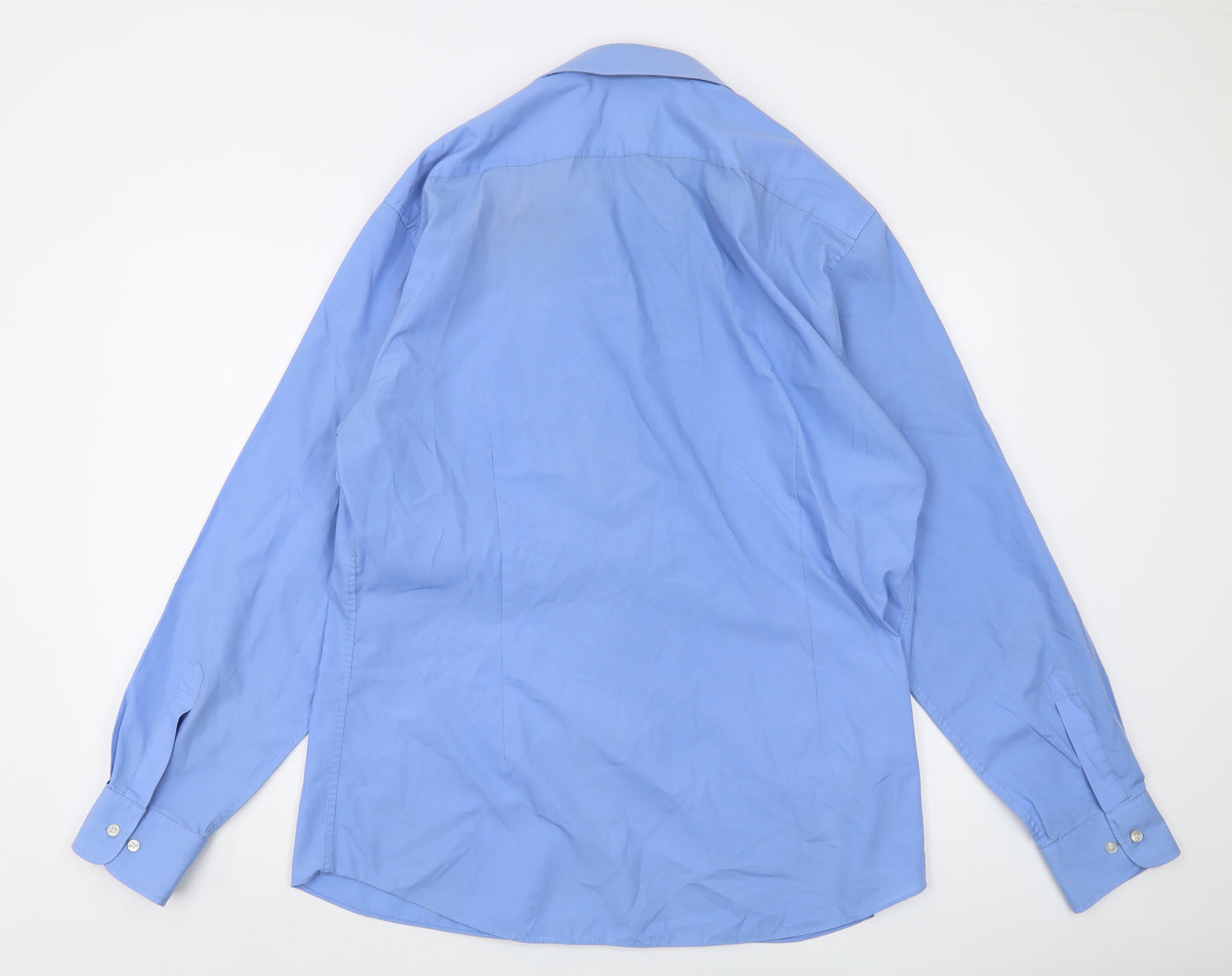 Marks and Spencer Men's Slim Blue Long Sleeve Shirt