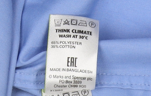 Marks and Spencer Men's Slim Blue Long Sleeve Shirt
