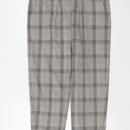 Marks and Spencer Plaid Chino Trousers, Women's Size 12