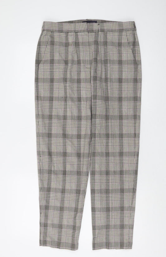 Marks and Spencer Plaid Chino Trousers, Women's Size 12