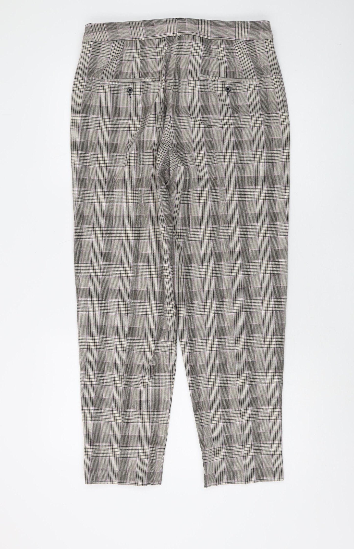 Marks and Spencer Plaid Chino Trousers, Women's Size 12