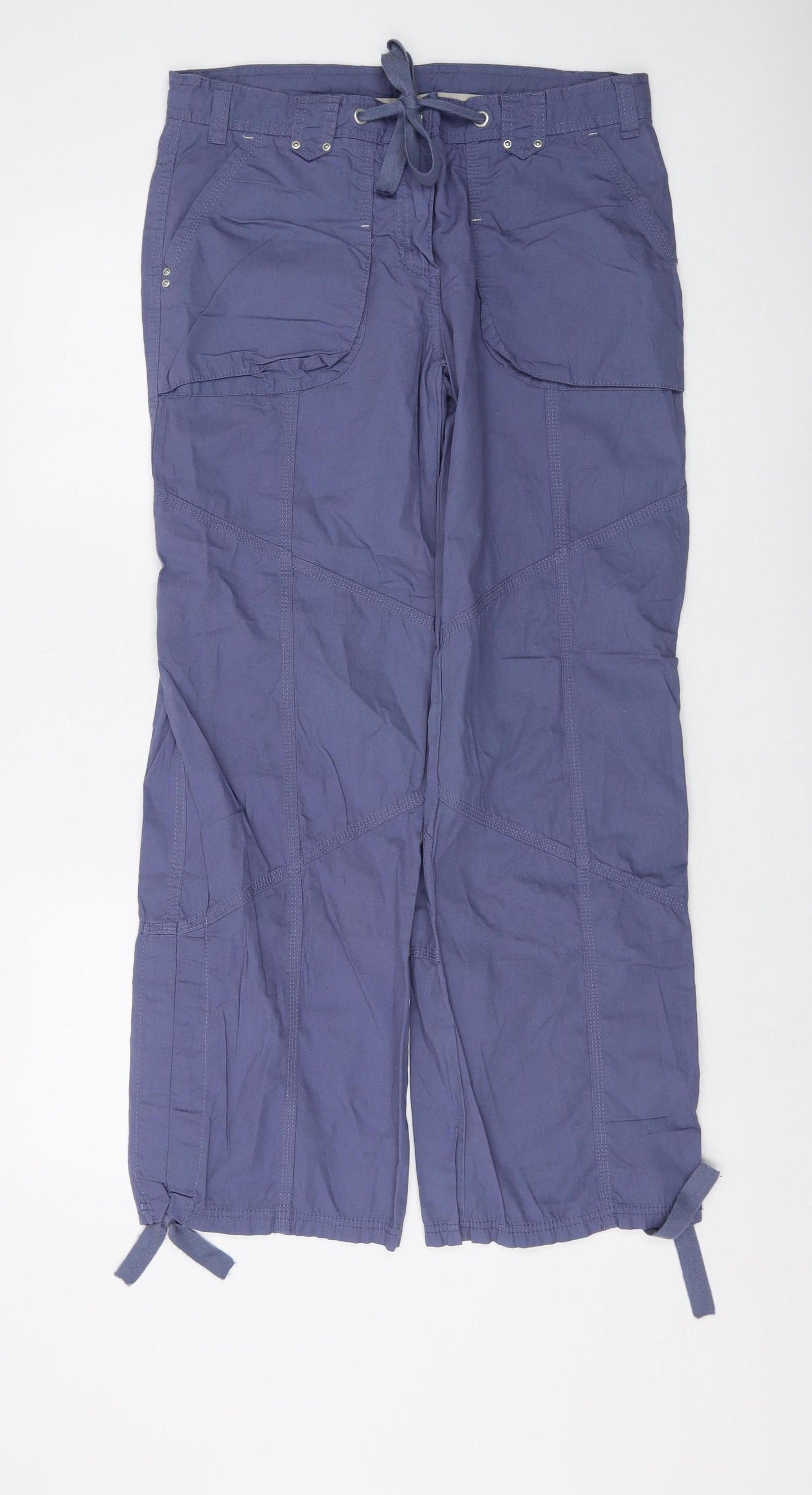 Marks and Spencer Women's Blue Cargo Trousers Size 12