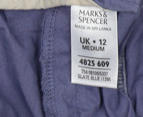 Marks and Spencer Women's Blue Cargo Trousers Size 12