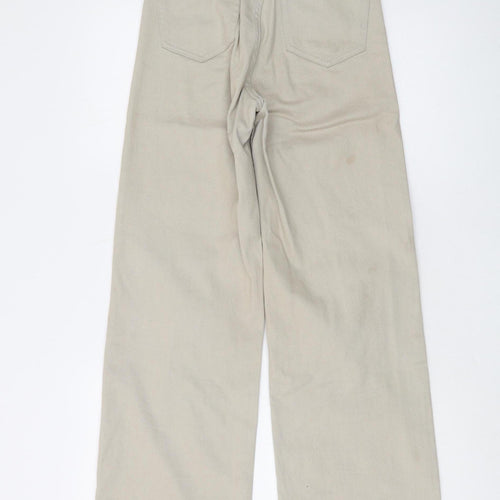 H&M Women’s Beige Wide-Leg Jeans Size 6 Regular