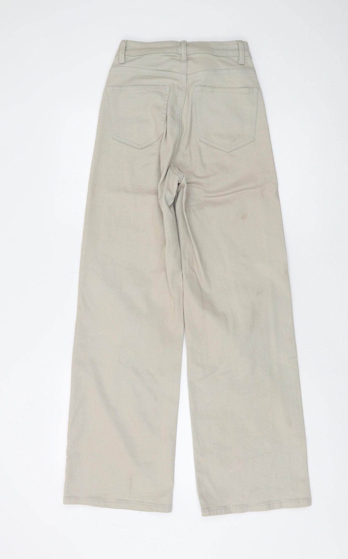 H&M Women’s Beige Wide-Leg Jeans Size 6 Regular