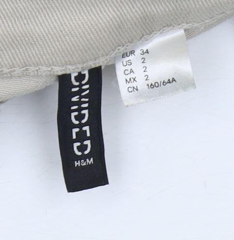 H&M Women’s Beige Wide-Leg Jeans Size 6 Regular