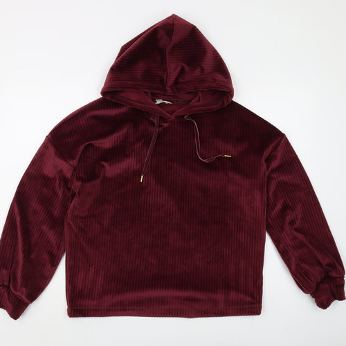 Marks and Spencer Women's Red Velvet Hoodie Size M