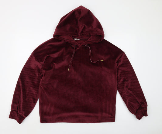 Marks and Spencer Women's Red Velvet Hoodie Size M