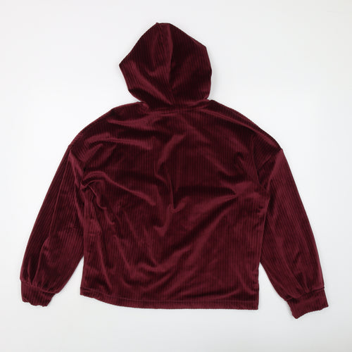 Marks and Spencer Women's Red Velvet Hoodie Size M