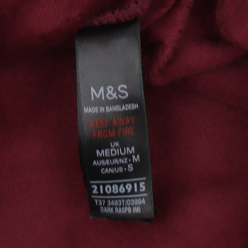 Marks and Spencer Women's Red Velvet Hoodie Size M