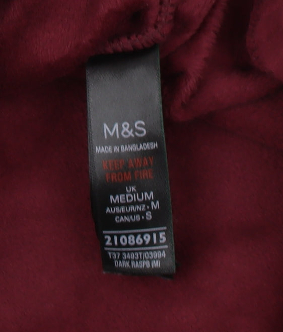 Marks and Spencer Women's Red Velvet Hoodie Size M