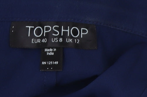 Topshop Women's Blue Shorts UK 12