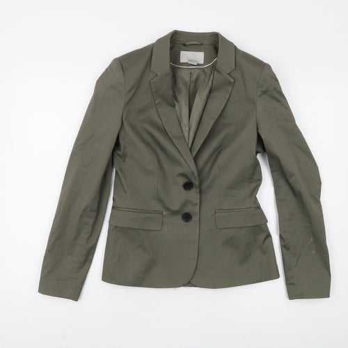 H&M Women's Green Suit Jacket Size 10 Regular Fit
