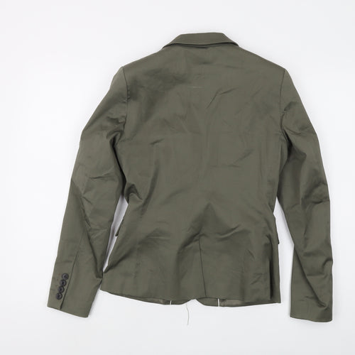 H&M Women's Green Suit Jacket Size 10 Regular Fit