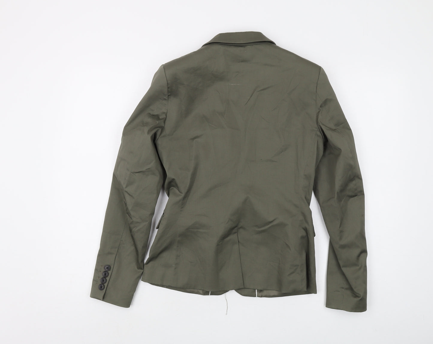 H&M Women's Green Suit Jacket Size 10 Regular Fit