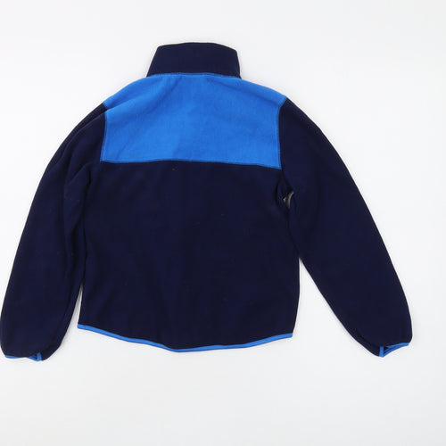 H&M Boys Blue Colourblock Full Zip Fleece Sweatshirt 7-8Y