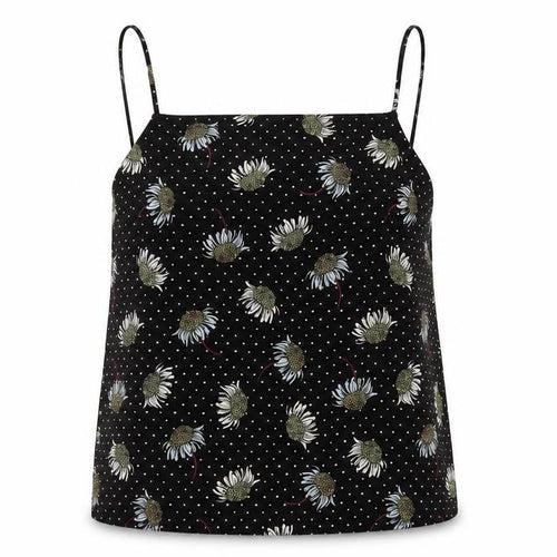 Topshop Floral Black Camisole Women Size 8