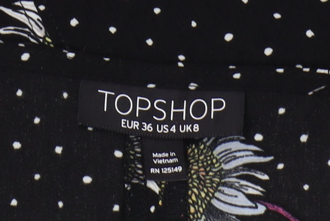Topshop Floral Black Camisole Women Size 8