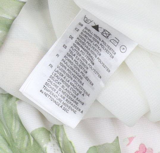H&M Women's Floral Slip Dress, Multicoloured, Size 8