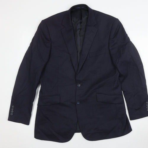 Brook Taverner Men's Black Wool Blazer 38R