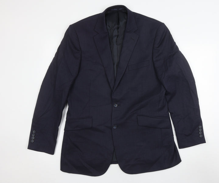 Brook Taverner Men's Black Wool Blazer 38R