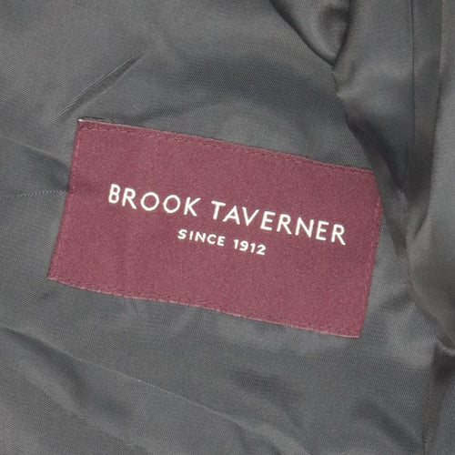Brook Taverner Men's Black Wool Blazer 38R