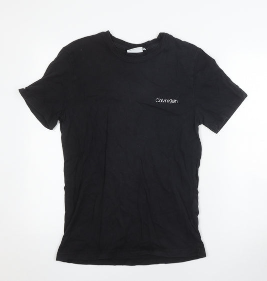 Calvin Klein Men's Black Crew Neck T-Shirt - Size S